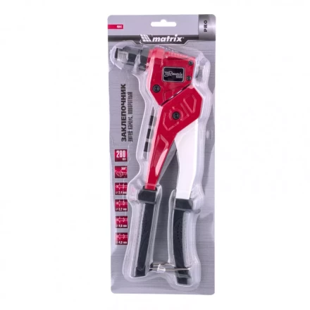 Заклепочник литой поворотный 290 мм 0-360 град заклепки 2,4-3,2-4,0-4,8 мм Pro Matrix 40547 купить в Ижевске