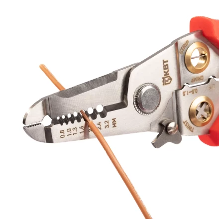 Многофункциональный стриппер КВТ WSS-02 для снятия изоляции с проводов 0.5–6.0 мм (102399) купить в Ижевске