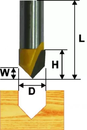 Фреза пазовая галтельная ф254 мм V-обр 90° хвостовик 12 мм 46093 купить в Ижевске