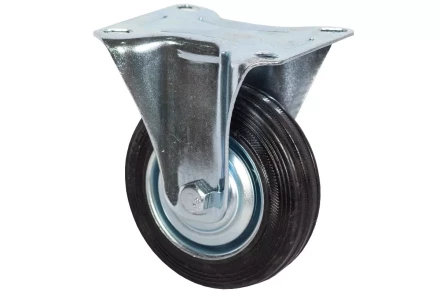 Аппаратное неповоротное колесо HITCH 100*30 резина черная FC46 (SZ084871) купить в Ижевске