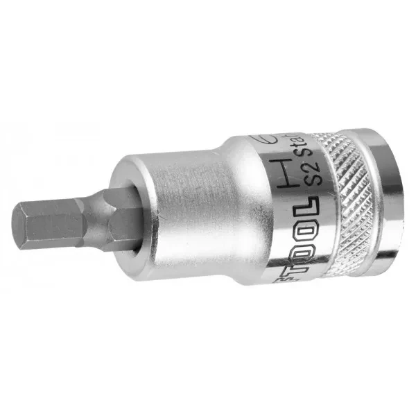 Торцовая бита-головка KRAFTOOL "INDUSTRIE QUALITAT", материал S2, HEX, сатинированная, 1/2", H6 27908-06_z01 купить в Ижевске