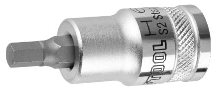 Торцовая бита-головка KRAFTOOL &quot;INDUSTRIE QUALITAT&quot;, материал S2, HEX, сатинированная, 1/2&quot;, H6 27908-06_z01 купить в Ижевске