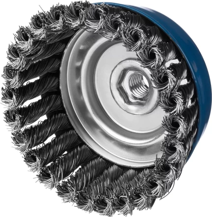 ЗУБР &quot;ПРОФЕССИОНАЛ&quot;. Щетка чашечная для УШМ, плетеные пучки стальной проволоки 0,5мм, 120ммхМ14 35275-120_z02 купить в Ижевске