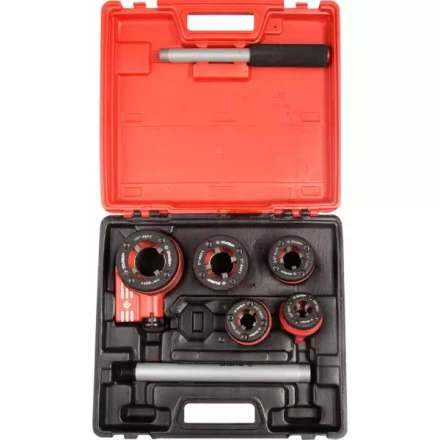 Набор ЗУБР &quot;ЭКСПЕРТ&quot; №5 резьбонарезной трубный в пластмассовом боксе, 3/8&quot; - 1 1/4&quot;, 6 предметов 28270-H5 купить в Ижевске