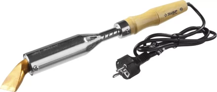 Паяльник, ЗУБР &quot;МАСТЕР&quot; 55303-300, с выключателем, деревянной рукояткой и долговечным жалом, 300Вт, клин 55303-300 купить в Ижевске