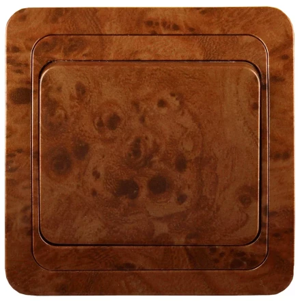 Выключатель СВЕТОЗАР &quot;ГАММА&quot; одноклавишный, цвет орех, 10A/~250B SV-54130-N купить в Ижевске