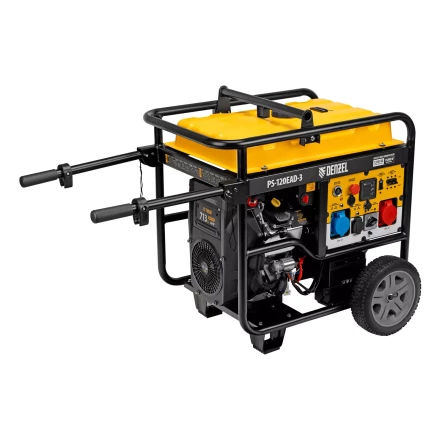Генератор бензиновый Denzel PS-120EAD-3, 12 кВт,230/400 В, 40л, разъём ATS,перекл.режима,эл.старт купить в Ижевске