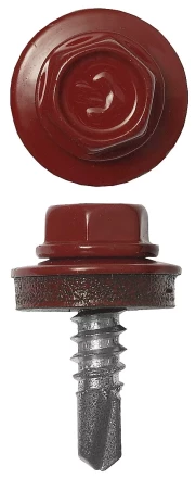 Саморезы ЗУБР &quot;ПРОФЕССИОНАЛ&quot; окраш., RAL 3003 рубин.-красн., для крепл. кров. матер. к металл. констр. , 5.5x25мм, 1800шт 4-300310-55-025-3003 купить в Ижевске