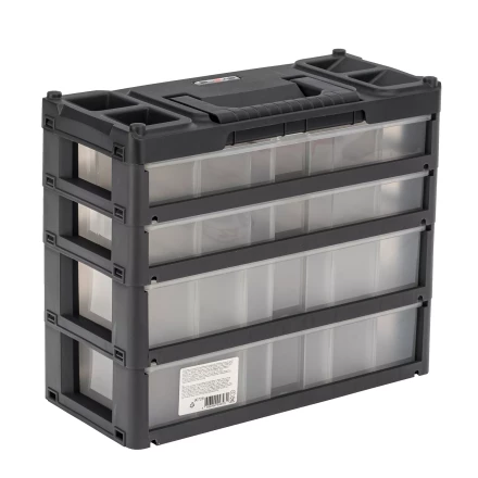 Органайзер для хранения с выдвижными лотками Stels 310х150х260мм, 4 секции, пластик Россия 90728 купить в Ижевске