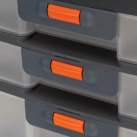 Органайзер для хранения с выдвижными лотками Stels 310х150х260мм, 4 секции, пластик Россия 90728 купить в Ижевске