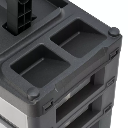 Органайзер для хранения с выдвижными лотками Stels 310х150х260мм, 4 секции, пластик Россия 90728 купить в Ижевске