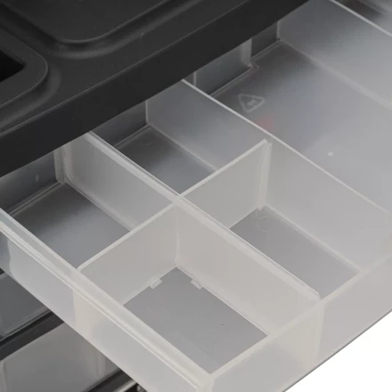 Органайзер для хранения с выдвижными лотками Stels 310х150х260мм, 4 секции, пластик Россия 90728 купить в Ижевске