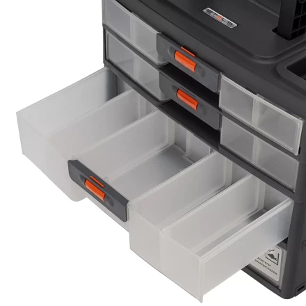 Органайзер для хранения с выдвижными лотками Stels 310х150х260мм, 4 секции, пластик Россия 90728 купить в Ижевске