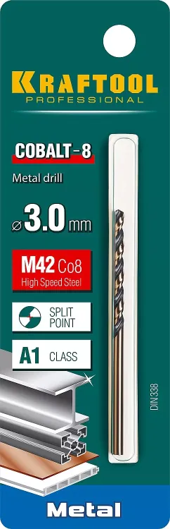 Сверла по металлу HSS-Co Оберон 29656-3 купить в Ижевске