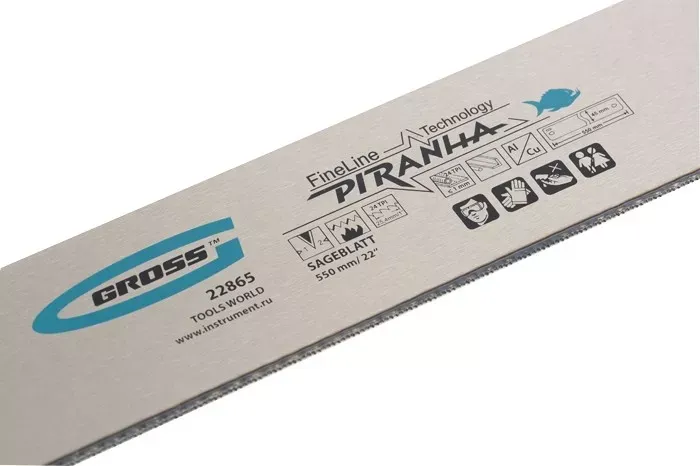 Пильное полотно для прецизионного стусла "Piranha" 550 мм каленый зуб 2D 24 TPI Gross 22865 купить в Ижевске