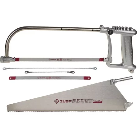 Набор ЗУБР: Ножовка &quot;СОЮЗ-5&quot; многоф 5-в-1:дерево 450мм, металл/кафель/стекло-150/250/300мм, приспос для отлома 4-15726-H5 купить в Ижевске