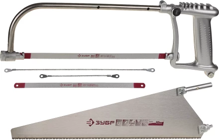 Набор ЗУБР: Ножовка &quot;СОЮЗ-5&quot; многоф 5-в-1:дерево 450мм, металл/кафель/стекло-150/250/300мм, приспос для отлома 4-15726-H5 купить в Ижевске