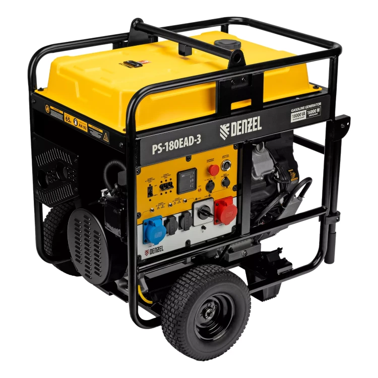 Генератор бензиновый Denzel PS-180EAD-3, 18 кВт,230/400 В, 65л, разъём ATS,перекл.режима,эл.старт купить в Ижевске
