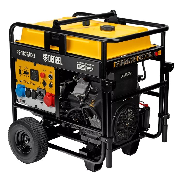Генератор бензиновый Denzel PS-180EAD-3, 18 кВт,230/400 В, 65л, разъём ATS,перекл.режима,эл.старт купить в Ижевске