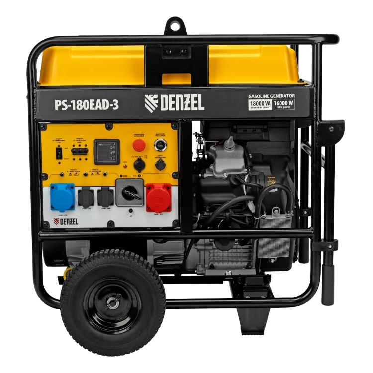 Генератор бензиновый Denzel PS-180EAD-3, 18 кВт,230/400 В, 65л, разъём ATS,перекл.режима,эл.старт купить в Ижевске