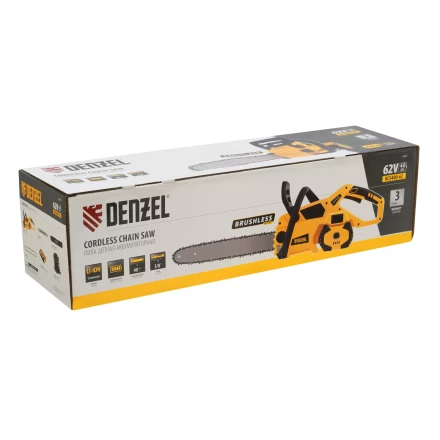 Пила цепная аккумуляторная  бесщет., Denzel RCS 400-62, 400 мм, Li-ion, 62В купить в Ижевске