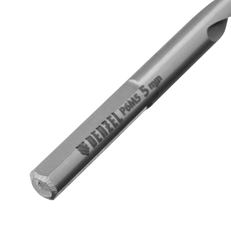 Сверло спиральное по металлу Denzel 5 x 86 мм, Р6М5, Golden Tip, 718233 купить в Ижевске