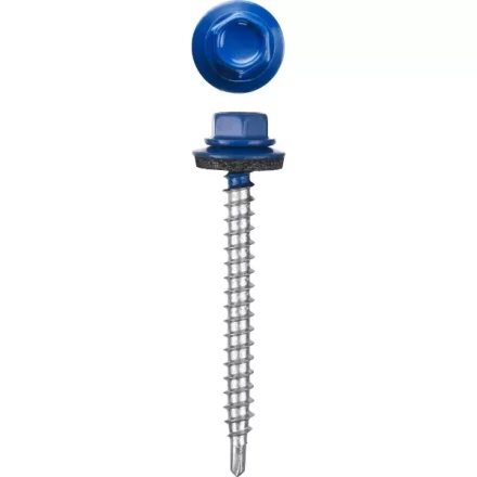 Саморезы СКМ кровельные, RAL 5005 синий насыщенный, 19 x 5.5 мм, 2 500 шт, для металлических конструкций, STAYER 30300-55-019-5005 купить в Ижевске