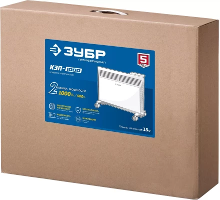 ЗУБР ПРО серия 1 кВт, электрический конвектор, Профессионал (КЭП-1000) купить в Ижевске