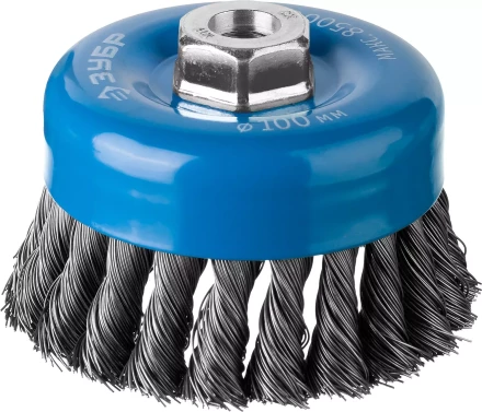 ЗУБР &quot;ПРОФЕССИОНАЛ&quot;. Щетка чашечная для УШМ, плетеные пучки стальной проволоки 0,5мм, 100ммхМ14 35275-100_z02 купить в Ижевске