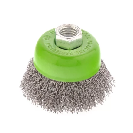 Щетка для УШМ, 65 мм, М14, &quot;чашка&quot;, витая проволока 0.3 мм Сибртех 746037 купить в Ижевске