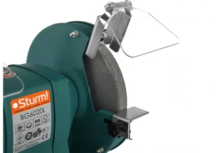 Станок точильный BG-6020 L 400Вт круг 200 х 20 х 16 мм 2950об/мин адаптер 10кг лампа STURM купить в Ижевске