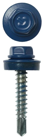 Саморезы ЗУБР &quot;ПРОФЕССИОНАЛ&quot; окраш., RAL 5005 синий насыщен., для крепл. кров. матер. к дерев. обреш., 4.8x29мм, 400шт 4-300315-48-029-5005 купить в Ижевске