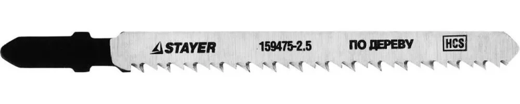 Полотна STAYER "STANDARD", T101BR, для эл.лобзиков, HCS, по дереву, фанере, ДВП, ДСП, ламинат, пластик, EU-хвост.,74/2,5мм, 2шт 159475-2.5 купить в Ижевске