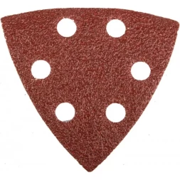 Треугольник шлифовальный универсальный STAYER "MASTER" на велкро основе, 6 отверстий, Р40, 93х93х93мм, 5шт 35460-040