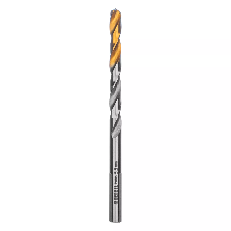 Сверло спиральное по металлу Denzel 5,5 x 93 мм, Р6М5, Golden Tip 718234 купить в Ижевске