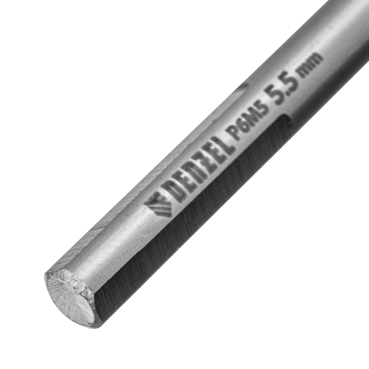 Сверло спиральное по металлу Denzel 5,5 x 93 мм, Р6М5, Golden Tip 718234 купить в Ижевске