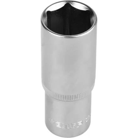 Головка торцовая ЗУБР &quot;МАСТЕР&quot; (1/2&quot;), удлиненная, Cr-V, FLANK, хроматированное покрытие, 17мм 27726-17 купить в Ижевске