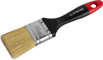 Кисть плоская STAYER &quot;UNIVERSAL-PROFI&quot;, светлая натуральная щетина, деревянная ручка, 50мм 0104-050 купить в Ижевске