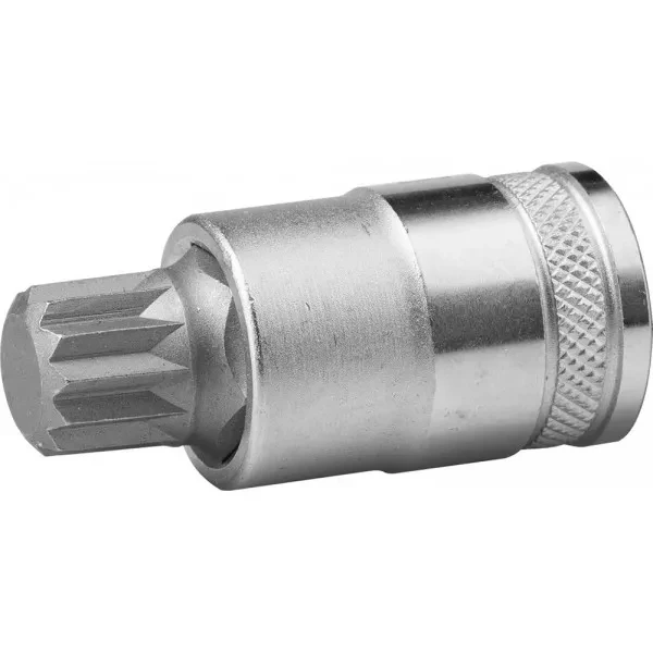 Торцовая бита-головка KRAFTOOL "INDUSTRIE QUALITAT", материал S2, SPLINE, сатинированная, 1/2", M16 27911-16_z01 купить в Ижевске