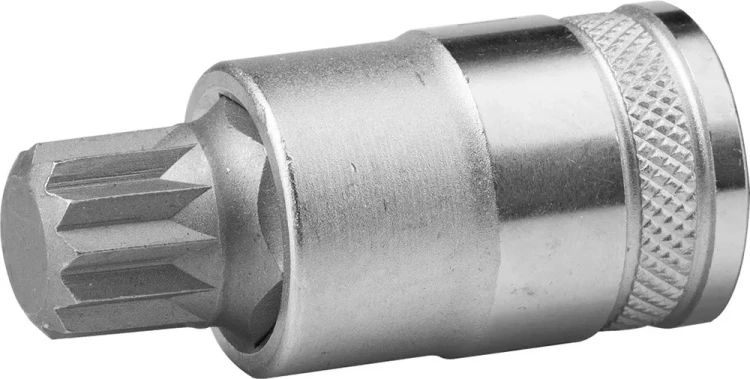 Торцовая бита-головка KRAFTOOL "INDUSTRIE QUALITAT", материал S2, SPLINE, сатинированная, 1/2", M16 27911-16_z01 купить в Ижевске