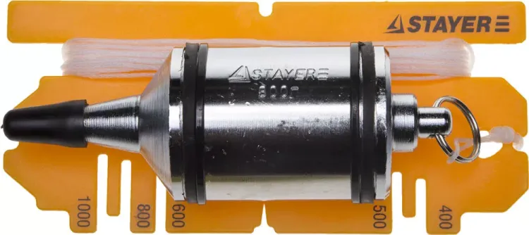 Отвес STAYER "PROFI" строительный со шнуром, с противоударными ободками, 800 г 06352-80 купить в Ижевске