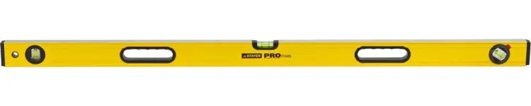 Уровень STAYER "PROFI" PROSTABIL профессион коробчатый, усилен, 2 фрезер поверх, 3 ампулы (1 поворотная), ручки, 120 см 3471-120_z01 купить в Ижевске