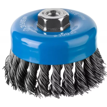 ЗУБР &quot;ПРОФЕССИОНАЛ&quot;. Щетка чашечная для УШМ, плетеные пучки стальной проволоки 0,8мм, 100ммхМ14 35277-100_z02 купить в Ижевске