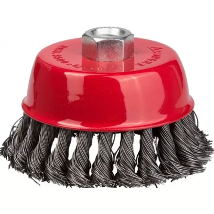 STAYER &quot;PROFESSIONAL&quot;. Щетка чашечная для УШМ, жгутированная стальная проволока 0,5мм, 65ммхМ14 35128-065_z01 купить в Ижевске