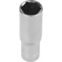 Головка торцовая ЗУБР &quot;МАСТЕР&quot; (1/2&quot;), удлиненная, Cr-V, FLANK, хроматированное покрытие, 19мм 27726-19