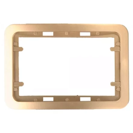 Панель СВЕТОЗАР &quot;ГАММА&quot; накладная для двойных розеток, цвет золотой металлик, 1 гнездо SV-54145-2-GM купить в Ижевске