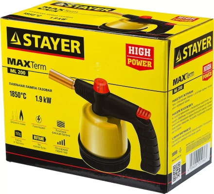 Паяльная лампа газовая STAYER &quot;MASTER&quot;, на баллон, с пьезоподжигом, регулировка пламени, 1850С 55590 купить в Ижевске
