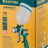 Краскопульт пневматический KRAFTOOL AirKraft, HVLP, c верхним бачком, 1,4мм 06522-1.4 купить в Ижевске