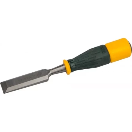 Стамеска KRAFTOOL &quot;EXPERT&quot; упрочненное полотно, ударочпрочная двухкомп ручка, стальной затыльник для ударных работ,25мм 1815-25_z01 купить в Ижевске