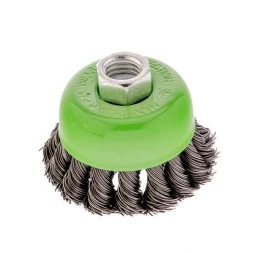 Щетка для УШМ, 65 мм, М14, "чашка", крученая проволока 0.5 мм Сибртех 746207